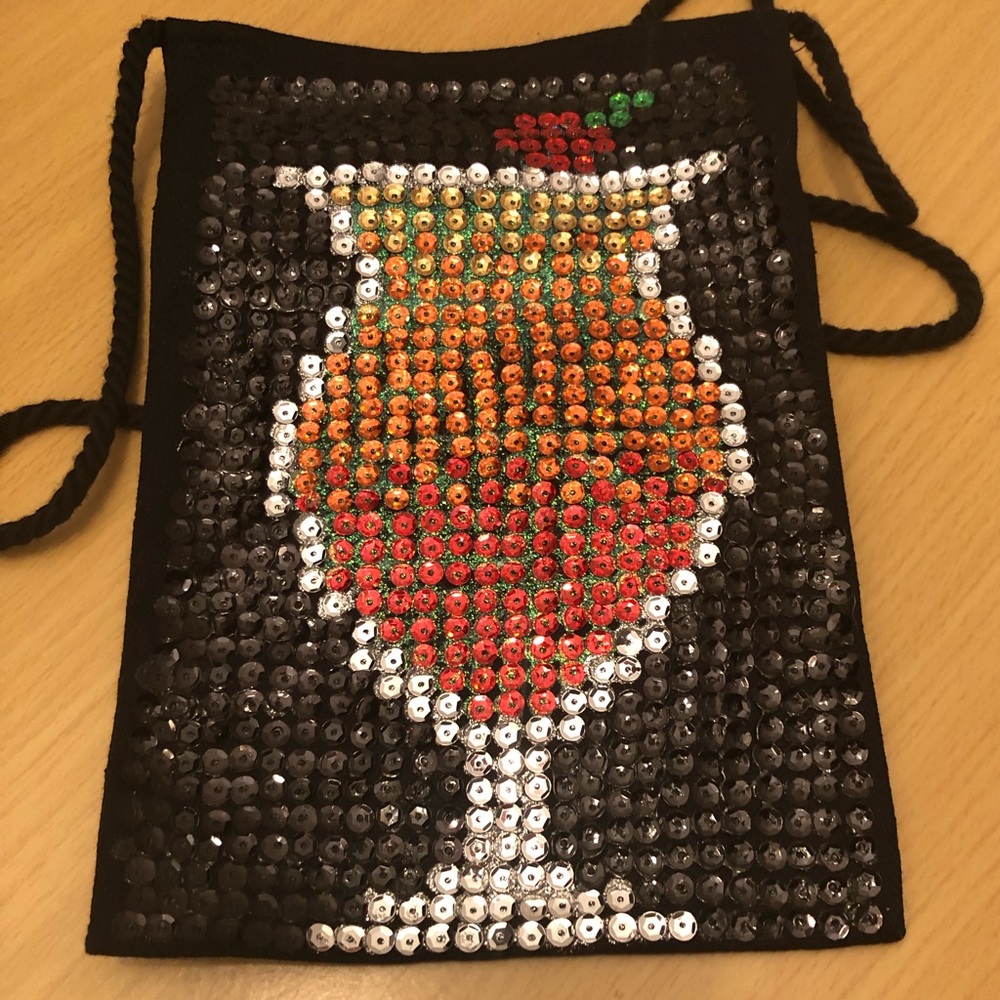 Crossbody Bag - Sequin Handmade Tequila Sunrise